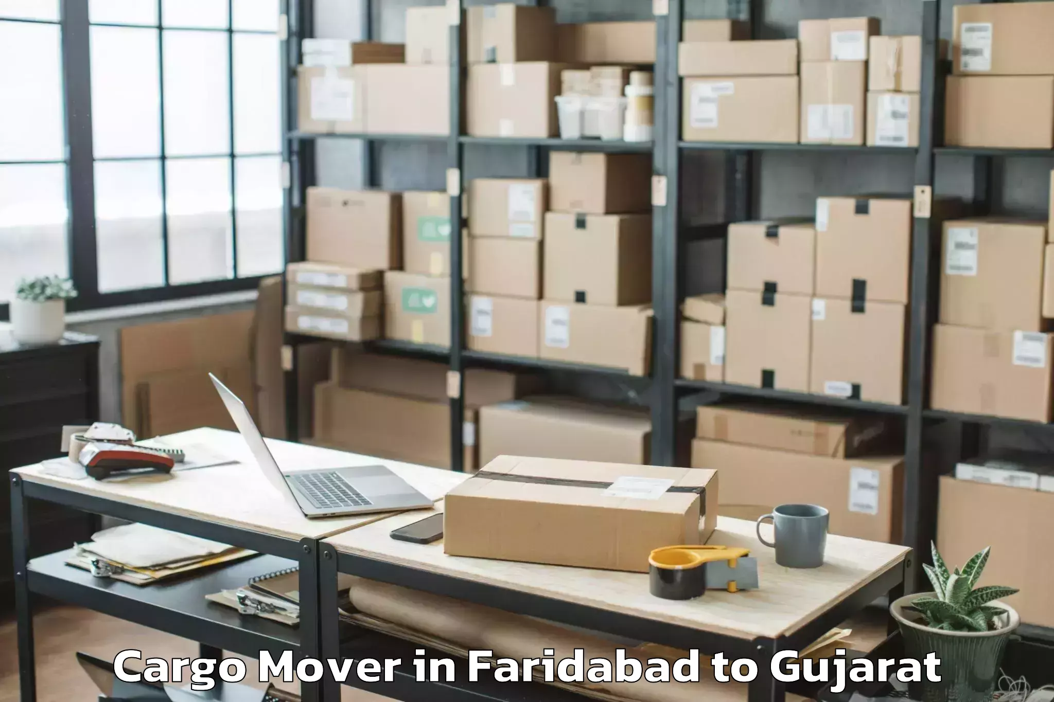 Book Your Faridabad to Thasra Cargo Mover Today